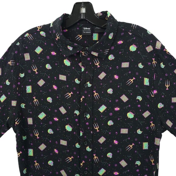 Disney Hocus Pocus Button Front Woven Shirt Adult M Halloween Our Universe - Picture 8 of 16